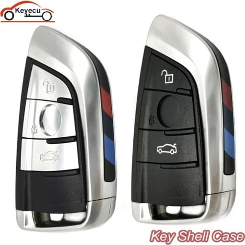 KEYECU Knife Card Style Smart Remote Car Key Shell Case 3 Button for BMW X5 X6 F15 X6 F16 G30 7 Series G11 X1 F48 F39