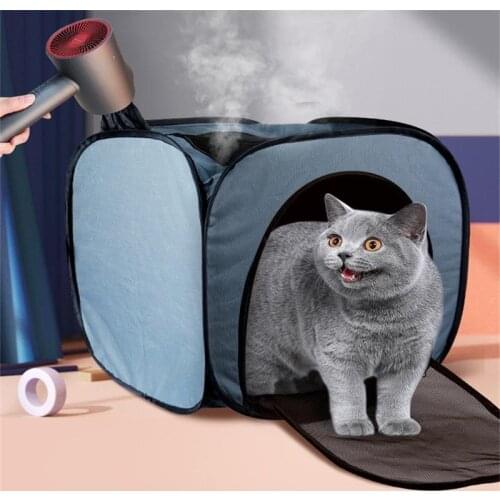MAMY PETS Pet Drying Box Household Small Cat Drying Bag Dog Bathing And Blowing Dry Ventilated Portable Tent Pet Supplies