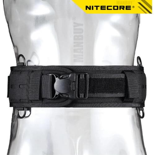 Nitecore MBSL MBLW 1000D Nylon Tactical Belt Pad Patrol Duty Tactical Training Law Enforcement Hiking Gear Flashlight Accessorie