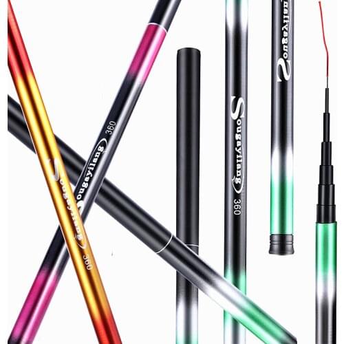 Sougayilang 2.7M -5.4M Carp Fishing Rod Feeder Hard Carbon Fiber Fishing Rod Travel Fishing Pole Fishing Tackle for Freshwater
