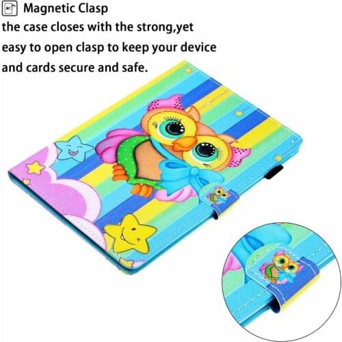 Smart Cover For Apple iPad Air 2 A1566 A1567 Cartoon PU Leather Fundas Case For iPad 6 Air 2 Cover For iPad Air2 Case