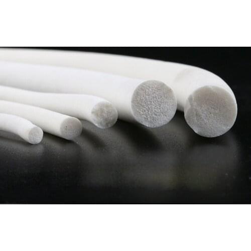 Waterproof Silicone Foamed Rubber Seal Strip Silicon Sponge Cord Round Solid VMQ Foaming Cord Dia.1/2/3/4/4.5/5/6/7/8/9/10-30mm