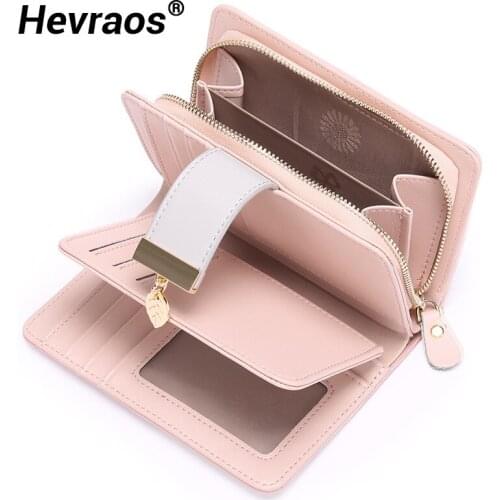 Women Wallets Fashion Long Leather Top Quality Card Holder Female Purse Zipper Brand Panelled Wallet For Women Clutch Money Bag