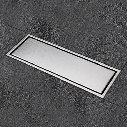 1 Set Floor Drains Stainless Steel Linear Shower Floor Drains Tile Insert Drain Channel for Bathroom Kitchen Waste Grate Bathtub