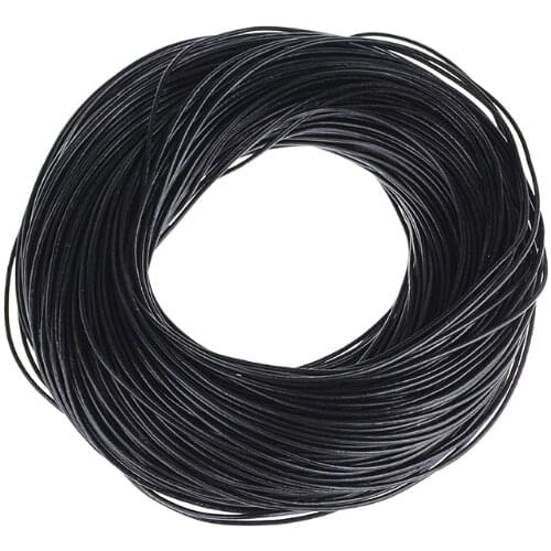 100M/lot Mixed Black 1mm 2mm 1.5mm real wax Round COW Genuine Leather Cord Bracelet Necklace Cord DIY Rope String h424