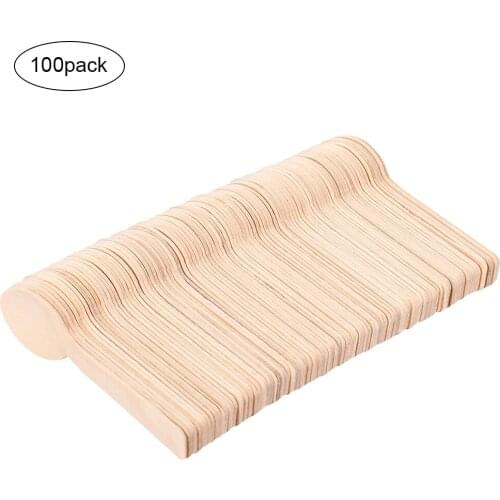 100Pcs Disposable Wooden Spoon Mini Ice Cream Spoon Wood Dessert Scoop Western Wedding Party Tableware Kitchen Accessories Tool