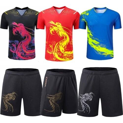 2021 China Dragon table tennis Jerseys Shorts Men Women Child China ping pong suit Table tennis clothes table tennis t Shirts