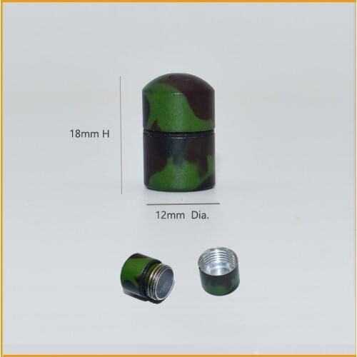Free Shipping -Waterproof Mini Camouflage Pill HolderTube Bulk Hide Geocaching Contain-50pcs-18*12mm-Metal Collect Box And Jar