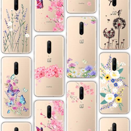 Ciciber Funda Case for Oneplus 7 8 7T 6 6T Nord N10 N100 Pro Soft Silicone Case for Oneplus 8 8T Pro Luxury Flower Leaf Coque