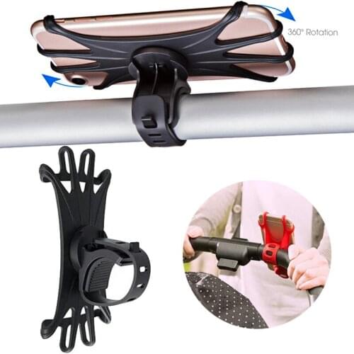 Bicycle mobile phone holder baby stroller car mountain bike navigation anti-drop silicone plastic bracket strap