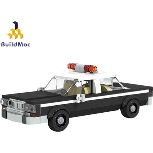 BuildMoc City Patrol Polices Building Blocks Car technical High-tech Bricks Model Military Toy Car Childrens educational toys