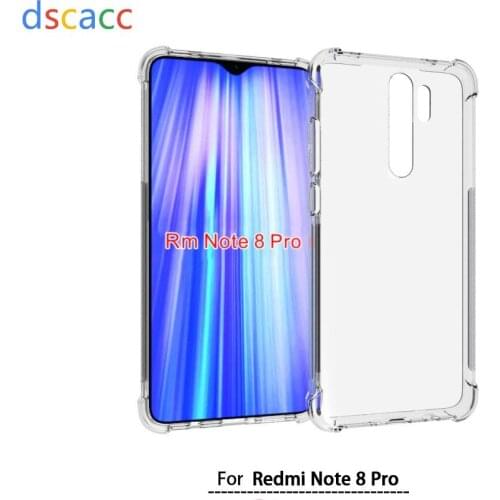 DSCACC Air Cushion TPU Button Case for Redmi Note 8 Pro SE 8 Redmi Note 7 GO Mi Play Mix 3 100PCS