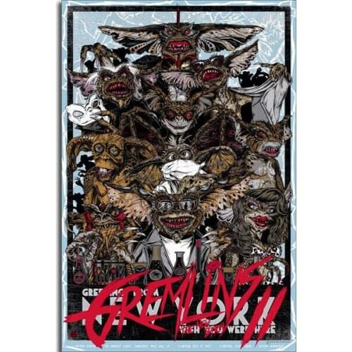 Gremlins 2 The New Batch Classic Movie 2 Silk Fabric Wall Poster Art Decor Sticker Bright