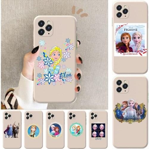 Frozen Anime Phone Case cover For iphone 12 Pro Max 11 8 7 6 S XR PLUS X XS SE 2020 mini cell shell milky white