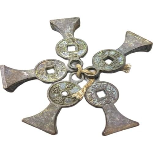 Collection of antique copper and bronze ware old copper and ancient coins seal seal and bronze button seal