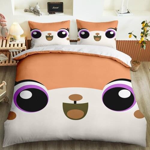 Cute cartoon animal for Children Boys Girls Bedding Set Duvet Cover Pillowcase King Queen Size Comforter Sets Printing