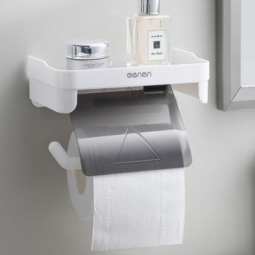 Kitchen Toilet Paper Holder Tissue Holder Hanging Bathroom Toilet Paper Holder Roll Paper Holder Towel Rack Stand Storage Rack