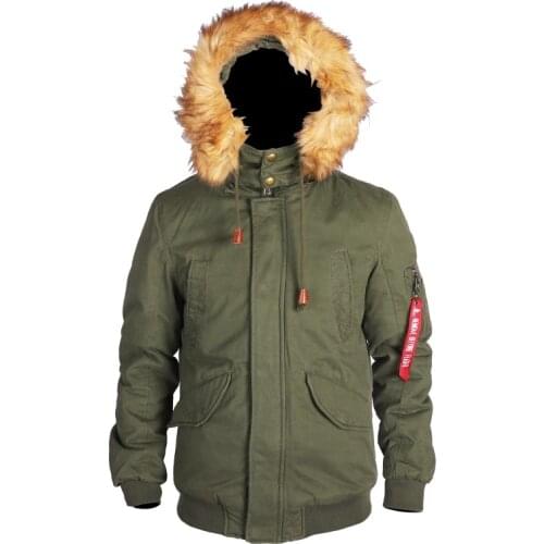 2020 New 100% Cotton Winter Outdoor Thick Warm Fur Hood Short Bomber Jacket Parka Coat Men Casual Olive Green Black