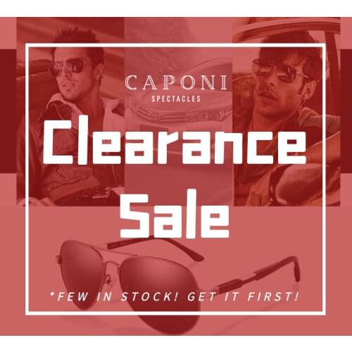 CAPONI Alloy Mens Sunglasses Polarized Black Lenses Driving Shades For Male 100% UV Protection Fishing Pilot Sun Glasses CP6695