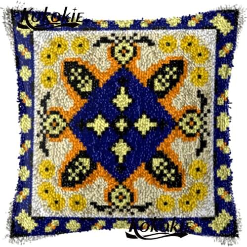 Latch Hook rug making kits printed 3d cushion mat Crocheting Rug Yarn Pillowcase cross stitch kits embroidery needlework sets
