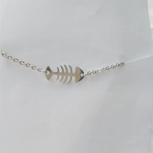 New Arrival Stainless Steel Bracelet Simple Design Cat Fish Charms Cute Bracelets Women Girls BFF Bracelet Pulseras Wedding Gift