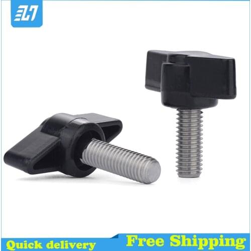Butterfly Plastic Head Hand Knob Screw Plum Bakelite Hand Tighten Bolt M4 M5 M6 M8 M10 Diameter 27mm 40mm 65mm