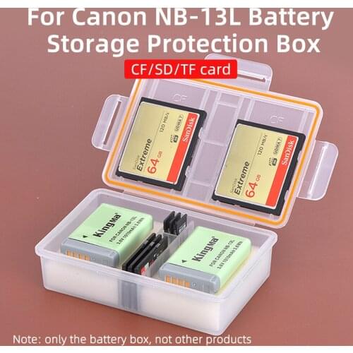 KingMa 10PCS NB-13L NB13L Plastic Battery Case Holder Battery Storage Box For Canon PowerShot G7X G5X G9X SX720HS SX620 SX730