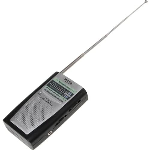 Portable Mini Slim Radio 2-Band AM FM World Receiver DC 3V Telescopic Antenna BC-R20