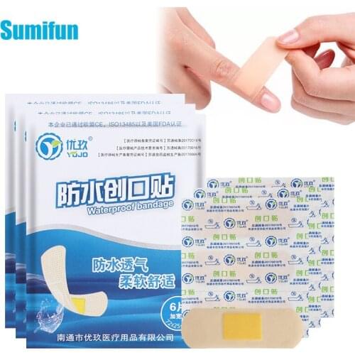 24pcs Waterproof Breathable Band-aid Bandage First Aid Antibacterial Hemostatic Household Travel Outdoor Emergency Medical Patch