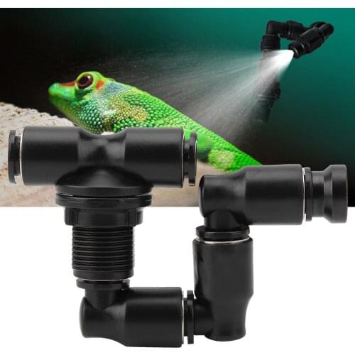 Tank Misting Reptiles Fogger Mist Sprinkler 360 Degree Adjustable for Rainforest Tank Pet Cooling System Black New