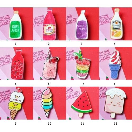 Christmas cartoon drinks Ice cream Popsicle acrylic Kitchen Decorative Refrigerator Magnet Fridge Girl cartoon Stickers 2020