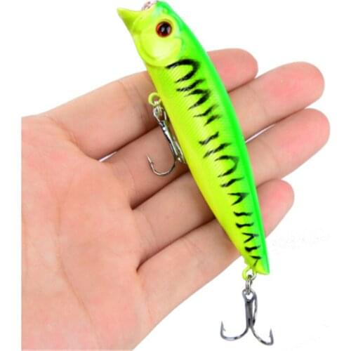 1pcs Popper Fishing Lures 9.2cm/11.5g Topwater Fishing Hard Bait 5 Colors Available Bass Crankbait Wobbler Plastic Fish Swimbait