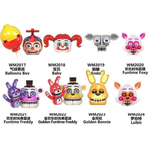 Movie Series Funtime Freddy Golden Funtime Freddy Golden Bonnie Mini Figures Bricks Assembled Building Blocks Model Toys Gift