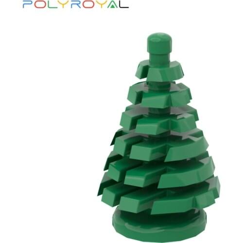POLYROYAL Building Blocks parts 2x2x4 small pine christmas tree 10 PCS MOC Compatible With brands toys for children 2435