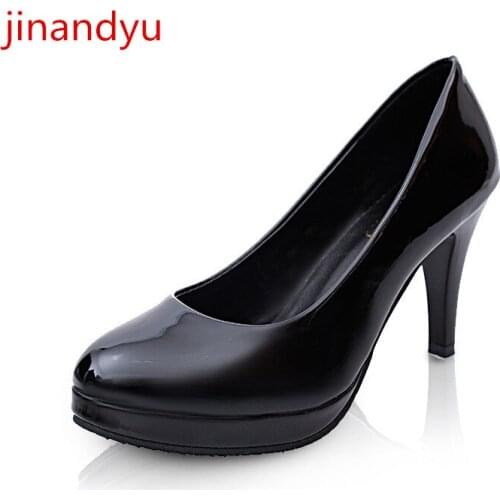 High Heels Platform Pump Black Heels Ladies Leather Shoes Women Dresses Lady Dresses Formal Shoes for Women Office