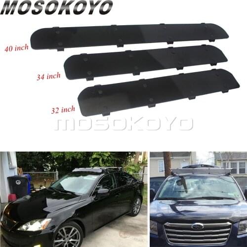 32/34/40 Inch Universal Car Roof-Rack Windshield Long Fairing Auto Vehicle Rooftop Mount Air Deflector Screen for Truck SUV BMW