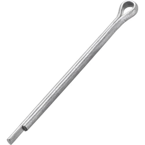 Uxcell 60 Pcs Split Cotter Pin 13/64 inch Diameter x 1 31/32 inch - 3 5/32 inch Length Carbon Steel 2-Prongs Silver