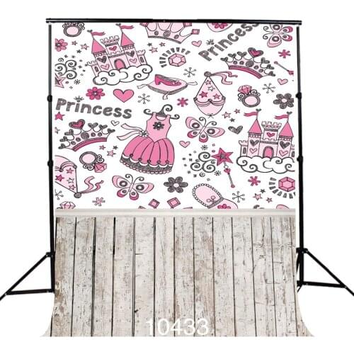 Princess Castle Diamonds Shoes Dress Vinyl Photography Background For Baby Shower New Born Backdrop Photocall Booth Studio