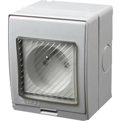 Waterproof EU 16A 250V 1Way 2Way IP55 Outdoor Anti-UV Surface mounted Outlet France Belgium Czech Denmark Power Wall Socket