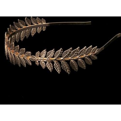 Y166 Vintage Women Goddess Leaf Headband Headdress Hair Band Crown Wedding Chic