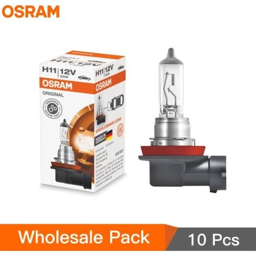 10pcs OSRAM H11 12V 55W PGJ19-2 3200K 64211 Original Line Bulb Halogen Headlight Auto Lamp OEM Quality Germany 64211L Wholesale