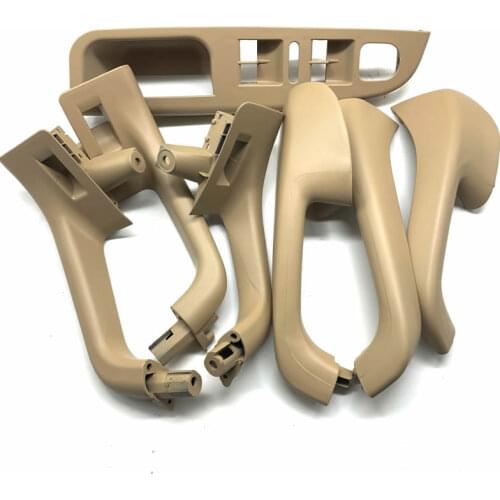 7PCS Beige Interior Handle Door Grab window switch Bezel cover For VW Volkswagen Golf 5 GTi MK5 Jetta inner armrest 1K0 868 040B