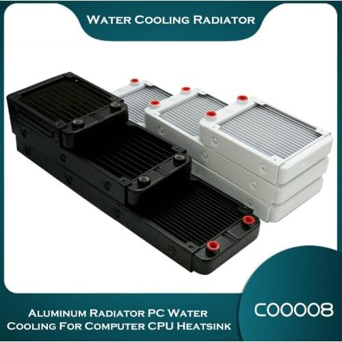 Aluminum Radiator PC Water Cooling For Computer CPU Heatsink,Water Cooler Row 60/80/90/120/240/360mm,Black/White Cooler