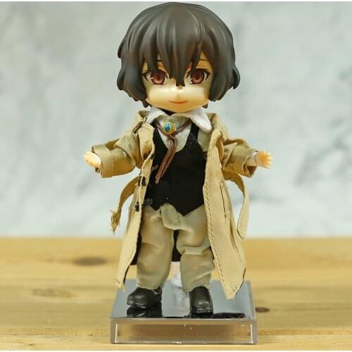 Bungo Stray Dogs Osamu Dazai Suit Real Clothes Q Version PVC Action Figure Collectible Model Toy
