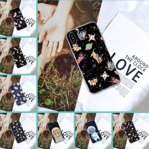 Phone Cases For iPhone 6 S 6S 7 8 X XR XS Max Silicone Cat Space Cute Dog Funny Star Fox Back Cover For iPhone 6 S 6S 7 8 Plus