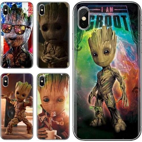 Guardians-Groot-C-Marvel For Samsung Galaxy S7 S8 S9 S10E S20 FE Note 10 20 Edge Lite Plus Ultra Silicone Skin Cover