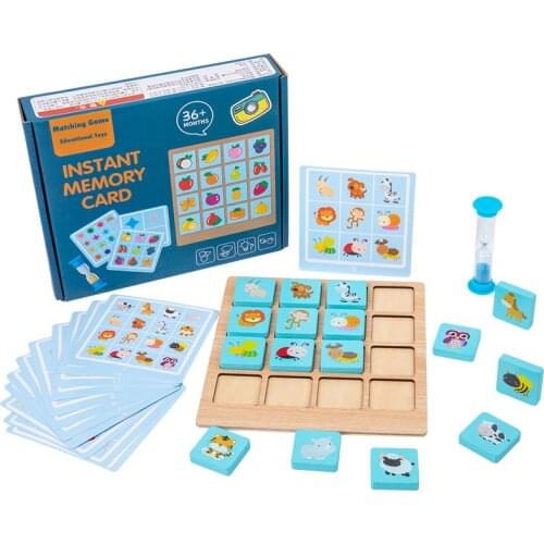 Children Puzzle Board Game Instant Memory Chess Wooden Toys Thinking Logic Montessori Educational Toys Interactive Toys For Kids