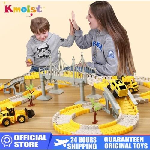 Childrens Engineering Rail Car Toy DIY Assembled Electric Train Car Parent-child Interaction Early Education Educational Toys