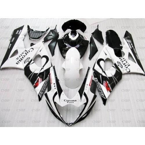 For Suzuki GSXR1000 2005 - 2006 K5 Fairings GSXR1000 2005 Fairing Kits GSX-R1000 05 Black White Full Body Kits