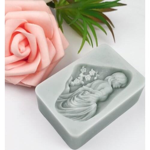 Beauty Bath Soap Mold DIY Non-stick Liquid Silicone Mold Handmade Square Aromatherapy Gypsum Crafts Mold Dropshipping Wholesale
